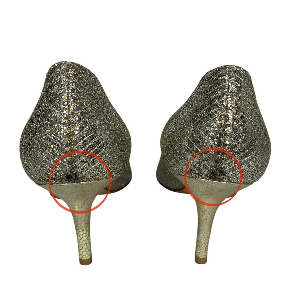 Jimmy Choo Isabel Champang Glitter High Heels Sz EU39 US9 - Picture 15 of 15